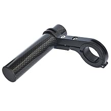 UPANBIKE Bike Handlebar Extender Extension Carbon Fiber Bracket Aluminum Alloy Clamp For Bicycle Speedometer Headlight Light Lamp Holder Black,10cm Single clamp