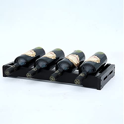 Soporte de vino para 5 botellas madera sólida miniatura 6