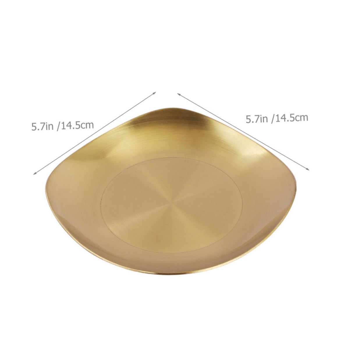 HOLIDYOYO 1pc Seasoning Dish Serving Saucers Dishes Condiment Seasoning Tray Nut Tray Sushi Plate Utensil Tray Vinegar Dipping Holders Sugar Bowl Appetizer Tray Plates Golden Stainless Steel