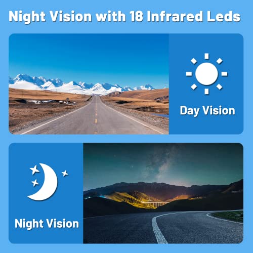 Caméra de recul vision nocturne 18 LEDs infrarouges Hikity étanche