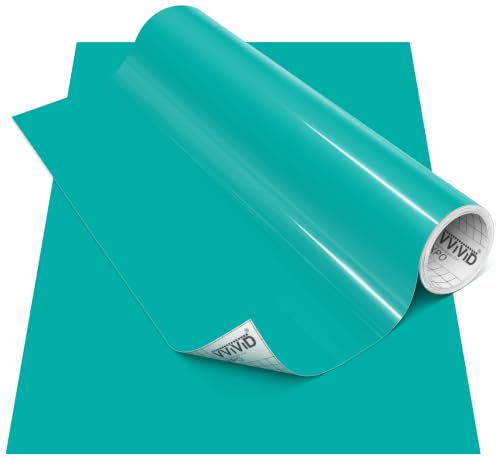 VViViD DECO65 Turquoise Gloss Permanent Adhesive Craft Vinyl (24" x 30ft)