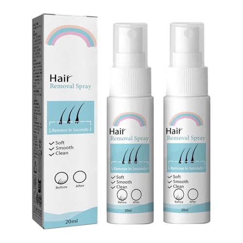 2 Unidades Spray de Depilación, Body Hair Removal Cream, Depilación Suave para Axilas, Brazos, Piernas, Hidratación suave y Nutritiva, piel Suave, Apto para Todo Tipo de Pieles