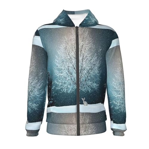 Winter Rabbit Kid Hoodies Boys Zip Up Sweatshirts Girls Pullover with Pocket2