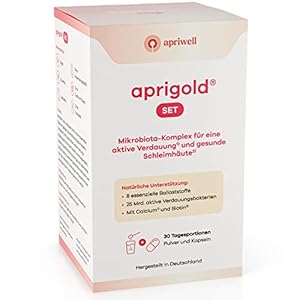 Aprigold Set – bei Verstopfung, träger Verdauung, hartem Stuhlgang, Völlegefühl – 100% natürlich zum Abführmittel…