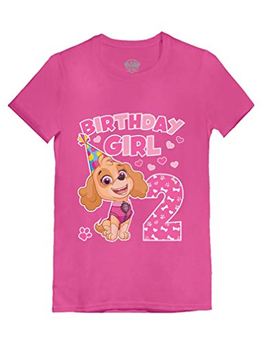 Skye 2nd Birthday Girl Shirt - Paw Patrol Girls' Fitted T-Shirt for Toddler Kids