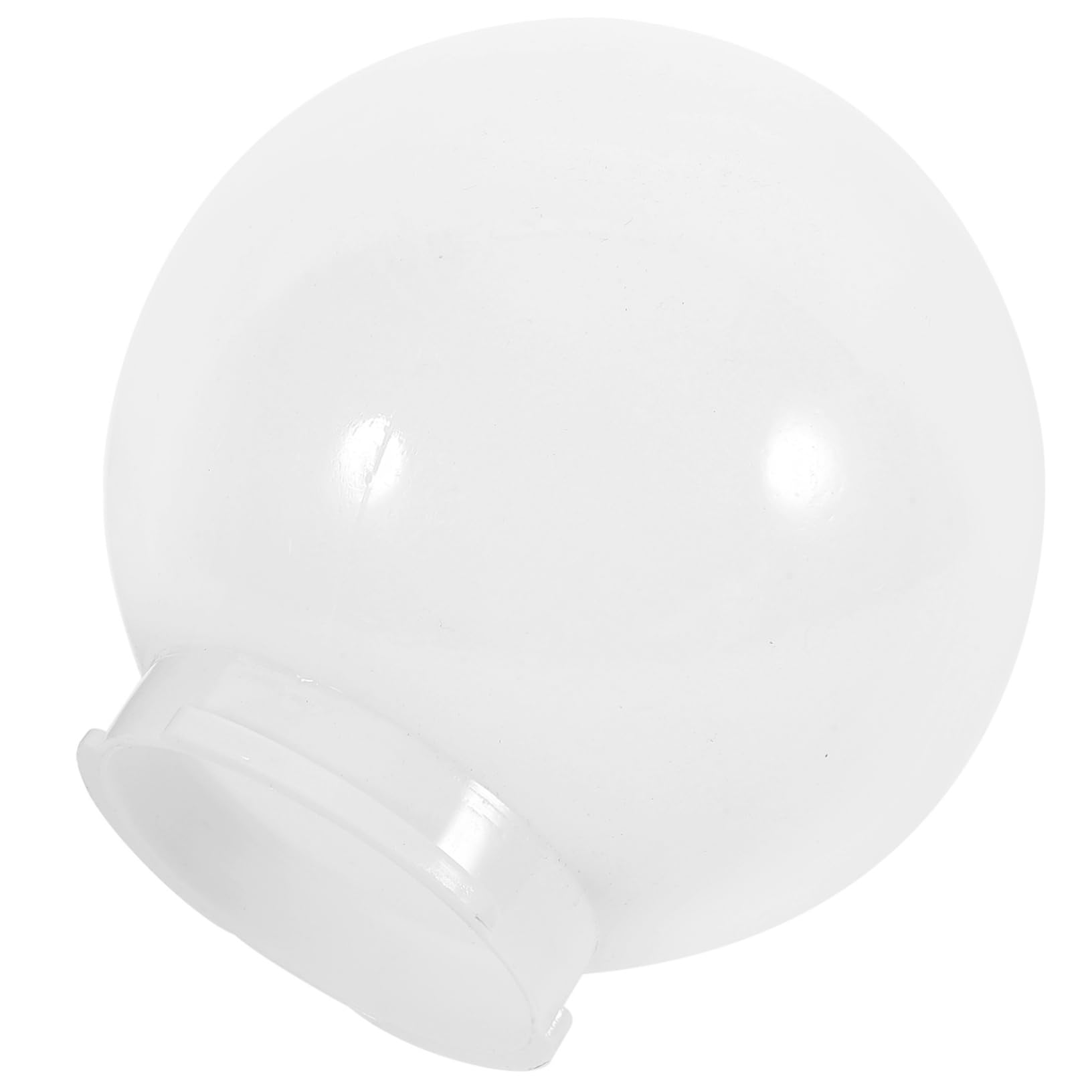 KONTONTY Acrylic Globe Lampshade Light Bulb Cover Milk White Post Lamp Shade Sturdy Outdoor Wall Lamp Light Cover Replacement Fixture for Garden and Patio Lighting
