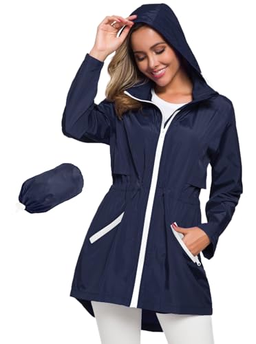 Avoogue Women's Lightweight Raincoat with Hood