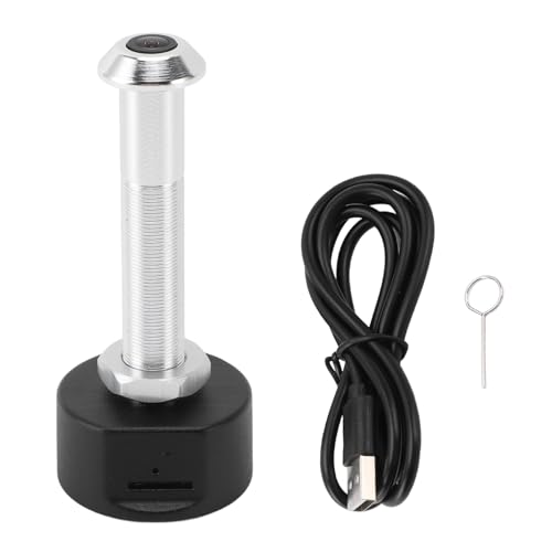 Cámara Wifi Peephole, Visor de la Puerta de Cámara HD de 1080p HD Peep con Detección de Movimiento, Visión Nocturna y Lente Gran Angular de 170 °, Aplicación de Soporte, para (SILVER)