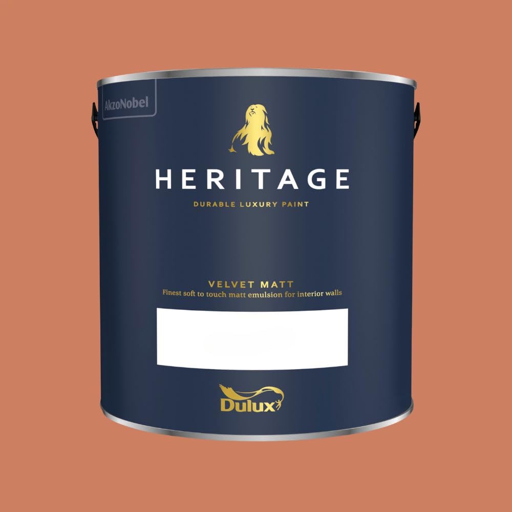 Paint Stop Mixed Colour Dulux Trade Heritage Matt Inca Orange 2.5L
