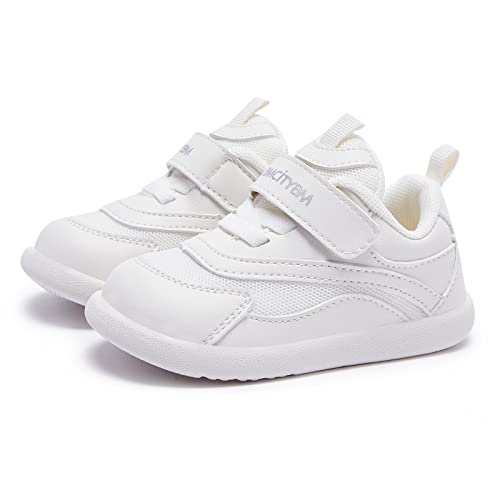 Baby Walking Shoes Girls Boys Sneakers Infant Shoes 6 9 12 18 24 Months White Size 6-12 Months Infant #TOP3