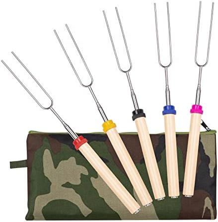 Marshmallow Roasting Sticks Set of 5 Smores Sticks for Fire Pit Campfire Roasting Sticks 30 inch