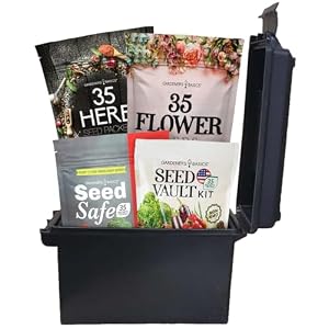 Gardeners Basics Ultimate Survival Seed Kit, 140 Varieties with Ammo Can