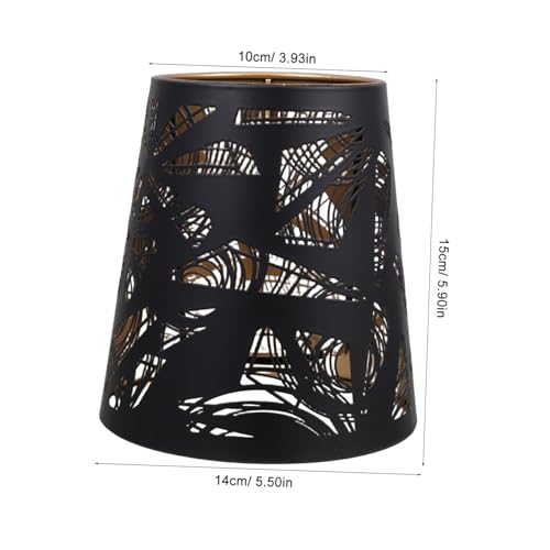Pantalla de lámpara de hierro negro estilo industrial para mesa 2