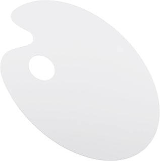 SEWACC Paleta De Esmalte De Unha 1 Peça Paleta De Tinta A Óleo Paleta De Mistura De Cores Bandeja De Pintura Placa De Esmalte De Unha Paleta De Aquarela Branca Suprimentos De Arte