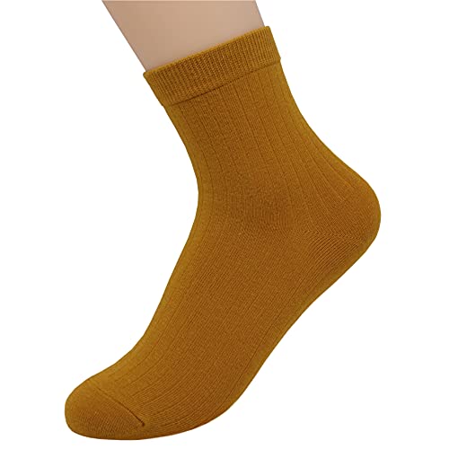 Image of Women's Cotton Socks - 5 Pairs Soft Comfortable Business Classic Socks
