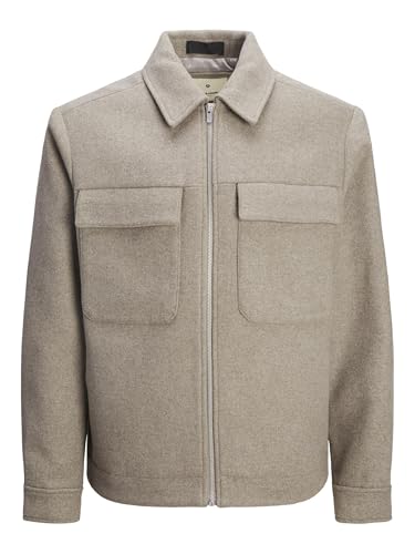 JACK & JONES Mens Jprblurussel Wool Blend Sn, Greige, XXL UK