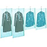 TAILINK Hanging Space Saver Vacuum Storage Bags for Clothes Winter Coats Jackets Dress 4 Packs Vacuu