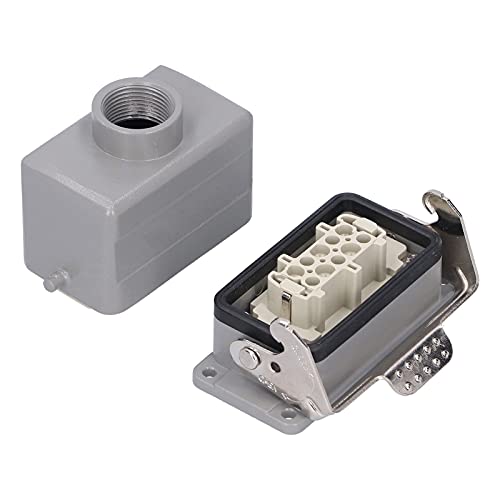 Conector rectangular industrial FTVOGUE de 10 pines con contactos de latón plateado 6