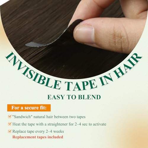 Extension cheveux naturel adhesif invisible de qualité supérieure pour volume durable - 7