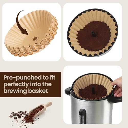 Image of 300pcs Coffee Filters Compatible with Hamilton Beach Coffee Urn, Unbleached Paper Filters for 45cup Hot Drink Dispenser