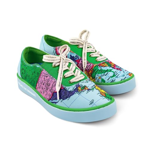 Image of Hot Chocolate Design All-Day Women's Lace-Up Sneakers | Canvas Upper, Cushioned Footbed with Arch Support, Flexible Rubber Outsole, Vegan Construction, Casual Everyday Sneakers