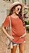 Ekouaer Women Short Sleeve Nursing Shirts Soft Maternity Tops Double Layer Breastfeeding Blouse Round Neck Pregnancy Clothes Caramel S