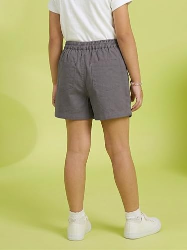 Image of KiddoPanti Girls Denim Over Lap Shorts