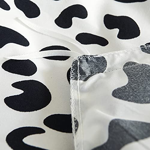 Lamejor Black Leopard Duvet Cover Set Queen Size Luxury Soft Bedding Set Comforter Cover In White(1 Duvet Cover+2 Pillowcases) #TOP7