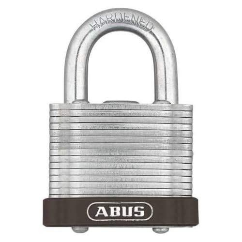 Image of Abus Keyed Padlock, Open, Rectangular Steel Body, Hardened Steel Shackle, 3 /4 in W 19326-1 Each