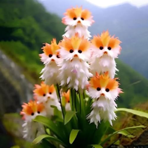 Roadoor Cat Face Orchidées Samen Selthènes Orchidées Mehrjährige Blumen Samen Nicht-Gvo Duft Orchidées Samen Anziehen Kolibriden Schmetterlinge für...