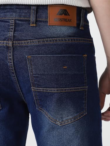 Image of Neostreak Men's Regular Fit Heavy Washed Jeans Stretchable