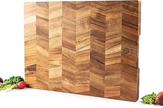 Bill F Since 1983 Chopping BoardNew Acacia Wood Kitchen Cutting Board with Special End-GrainProfessional Grade Large Wooden Chopping Board 46 X 33 X 2.5 cm