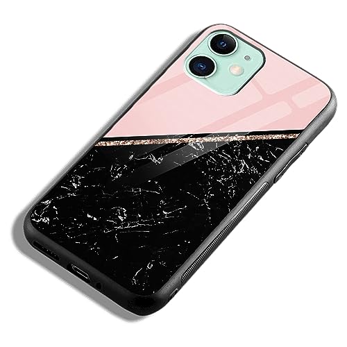 Image of COLORflow Back Cover Compatible with iPhone 11 | Black Marble Pink | Shockproof TPU Bumper Cover with Camera Protection Back Cover Compatible with iPhone 11