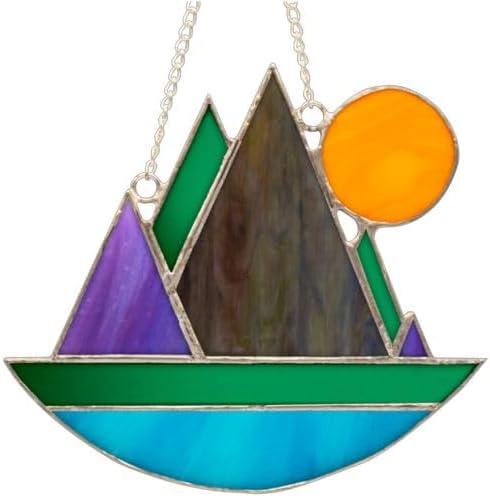 Mountains Pre-Cut Stained Glass Kit-Make Your own Beautiful Glass Project.