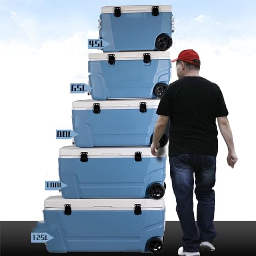 Caja térmica aislada para mariscos, caja de hielo grande de plástico para uso al aire libre, perfecta para peces, alimentos, fiestas, camping y actividades de playa