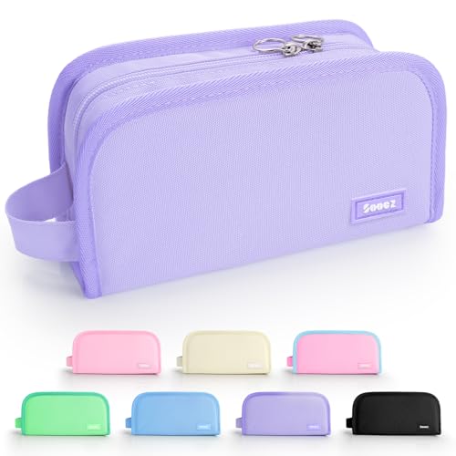 Sooez Wide Opening Pencil Case, Large Capacity Pencil Pouch