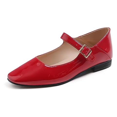 Feversole Women's Square Mary Jane Fashion Cover