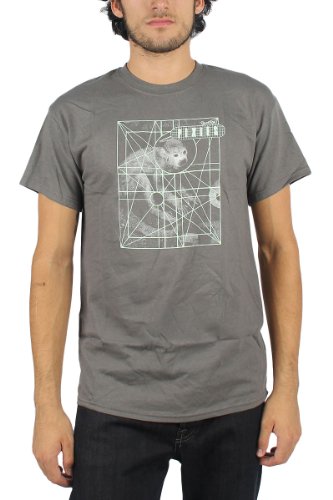 Pixies - Mens Monkey Grid T-Shirt in Charcoal