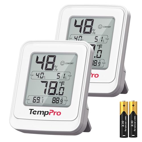 TempPro TP150 Greenhouse Thermometer Hygrometer, IPX...