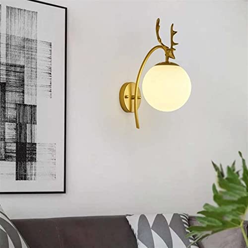 Applique murale LED design bois avec globe de verre pour éclairage de chevet cocooning - 3