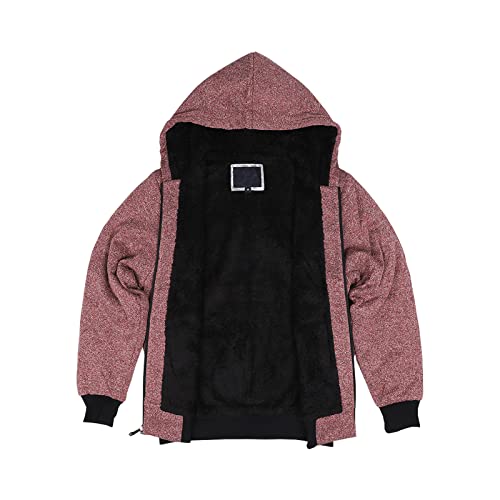 Image of Gary Com Heavyweight Sherpa Hoodies for Men, Thick Fleece Lined Full Zip Up Winter Warm Sweatshirts Work Jackets