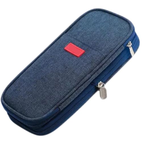 Estojo Escolar Organizador Masculino Feminino Grande Capacidade Estojo Lapis Material Escolar (Azul)