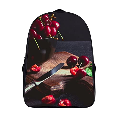 Sac à dos grand format Cherry Kids avec bretelles confortables et imprimé mode résistant