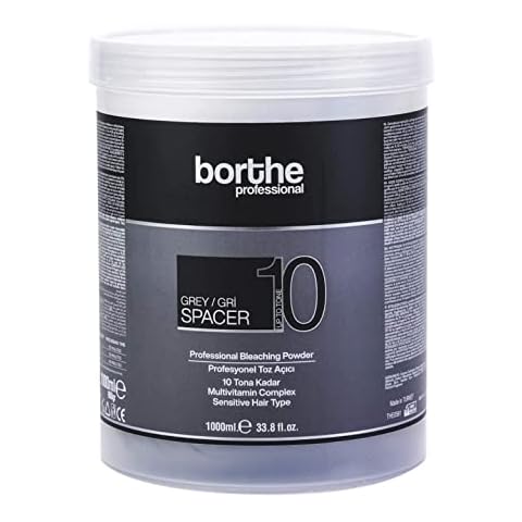 BORTHE Professional SPACER Rapid Blonde Dust Free Powder Bleach 1000g - GREY 10+ Levels Cover