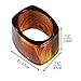 mDesign Modern Decorative Plastic Napkin Rings for Place Settings - Use at Home, Kitchen, Dining Room, Dinner Parties, Luncheons, Picnics, Holidays, Weddings, Buffet Table, 8 Pack, Tortoiseshell Brown
