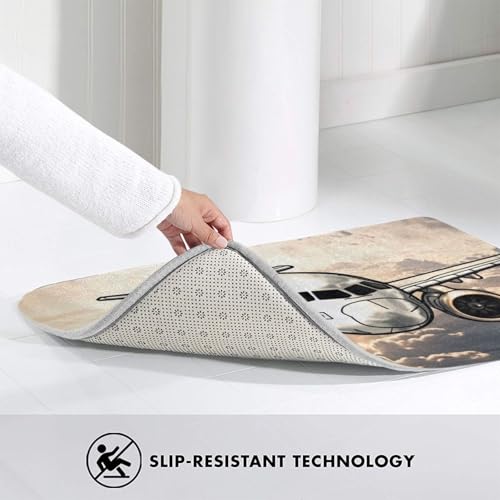 Tapis de bain en flanelle et paillasson extérieur facile à nettoyer - 7