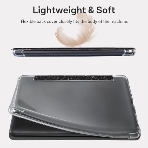 Image of CoBak Case for Kindle Paperwhite 12th Gen 2024 (7 inch) & Kindle Colorsoft Signature Edition (7 inch) - New PU Leather Cover and Clear Soft Silicone Back Cover with Auto Sleep Wake Feature