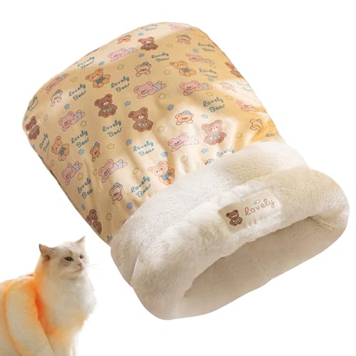 Accogliente velluto: combinando il velluto ultra-morbido con unasolida miscela di cotone a doppio strato, questo sacco a pelo per gatto offre comfort duraturo e comodità di lavaggio della macchina senza sforzo per gli animali domestici