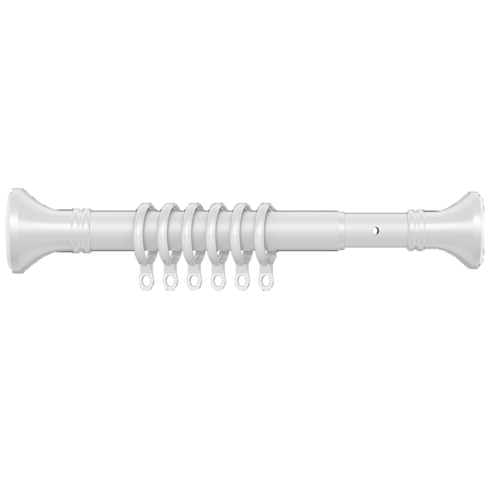 Heavy Duty Shower Curtain Rod, No Drilling Tension Curtain Rod, Carbon Steel, Nonslip for Bathroom Window Wardrobe(White,210-300cm/82-118in)