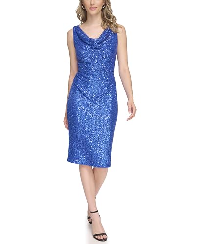 Image of Kensie Women's Sleeveless Cowl Neck Midi Dress